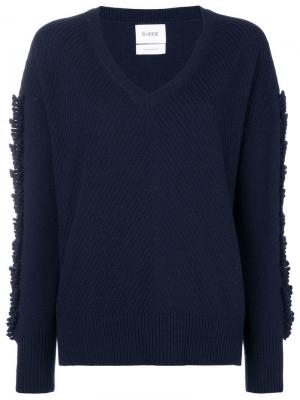 Кашемировый пуловер Troisieme Dimension с V-образным вырезом Barrie. Цвет: синий