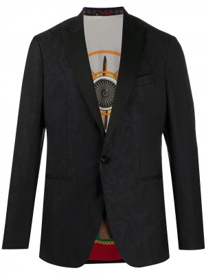 Пиджак с принтом пейсли Etro. Цвет: черный
