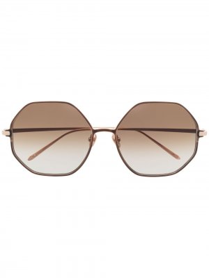 Солнцезащитные очки Leif Linda Farrow. Цвет: коричневый