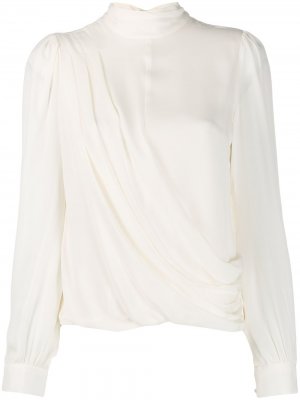 Блузка с запахом и длинными рукавами Michael Kors. Цвет: нейтральные цвета