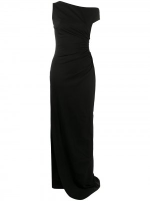 Вечернее платье асимметричного кроя со сборками Dsquared2. Цвет: черный