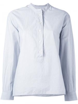 Полосатая блузка без воротника Margaret Howell. Цвет: синий