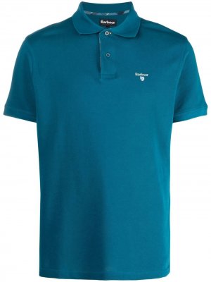 Рубашка поло Tartan Piqué с вышитым логотипом Barbour. Цвет: синий