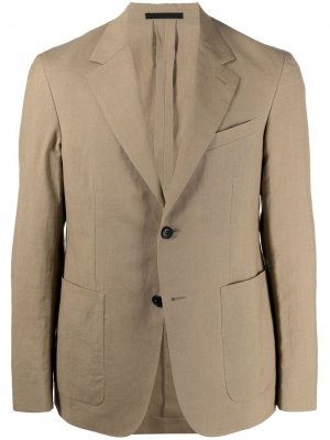 Однобортный пиджак с заостренными лацканами LANVIN. Цвет: нейтральные цвета