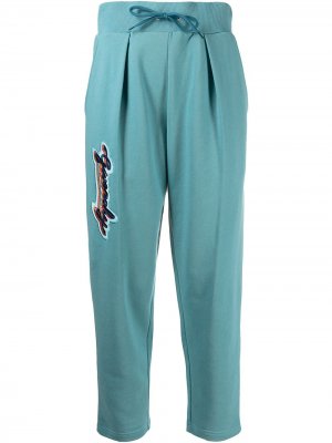 Укороченные спортивные брюки с вышитым логотипом Givenchy. Цвет: синий