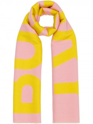 Жаккардовый шарф с логотипом Burberry. Цвет: розовый