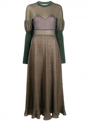 Трикотажное платье с длинными рукавами Chloé. Цвет: коричневый