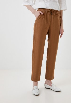 Брюки Marks & Spencer. Цвет: коричневый