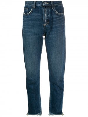 Укороченные джинсы прямого кроя Current/Elliott. Цвет: синий