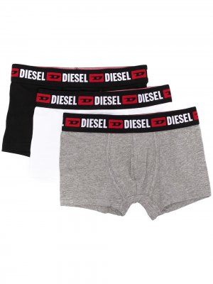 Комплект из трех боксеров с логотипом Diesel Kids. Цвет: черный