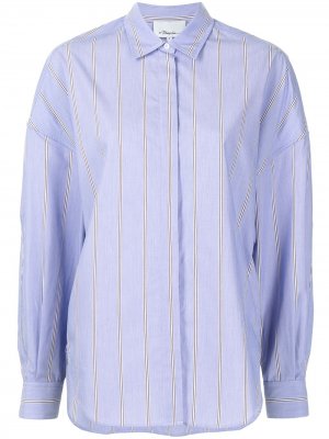 Полосатая рубашка с длинными рукавами 3.1 Phillip Lim. Цвет: синий