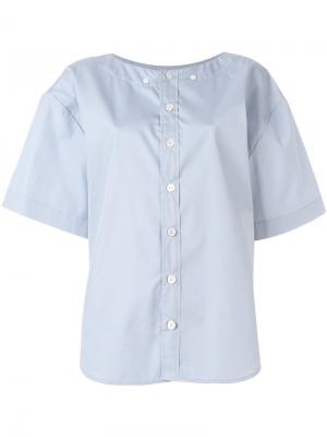 Рубашка кроя оверсайз с короткими рукавами Erika Cavallini. Цвет: синий