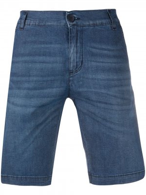 Джинсовые шорты прямого кроя Karl Lagerfeld. Цвет: синий