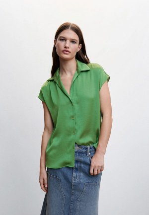 Блуза Mango. Цвет: зеленый