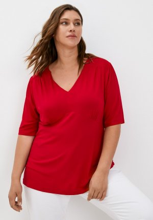 Блуза Ulla Popken. Цвет: красный