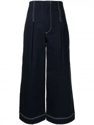 Расклешенные джинсы с контрастной строчкой Alice McCall. Цвет: синий