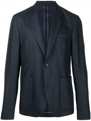 Однобортный пиджак PS Paul Smith. Цвет: синий