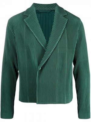 Пиджак с плиссировкой Homme Plissé Issey Miyake. Цвет: зеленый