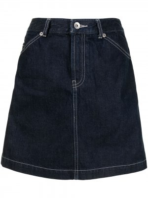 Джинсовая юбка прямого кроя SPORT b. by agnès. Цвет: синий