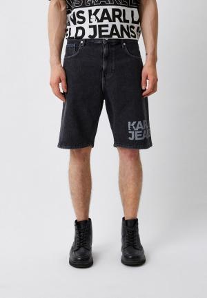 Шорты джинсовые Karl Lagerfeld Jeans. Цвет: серый