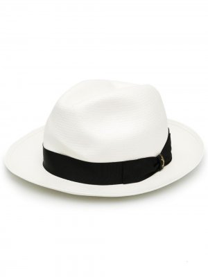 Соломенная шляпа Dolce с полями Borsalino. Цвет: белый