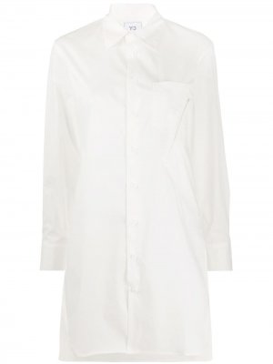 Длинная рубашка Yohji Yamamoto Y-3. Цвет: белый