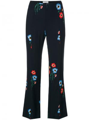 Расклешенные брюки с цветочным принтом Sonia Rykiel. Цвет: синий