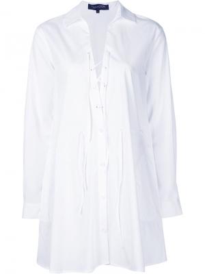 Платье-рубашка с V-образным вырезом Thakoon. Цвет: белый
