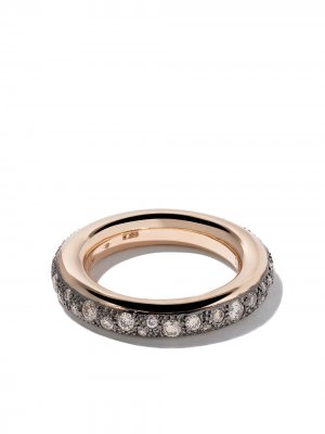 Кольцо Iconica из розового золота с бриллиантами Pomellato. Цвет: коричневый