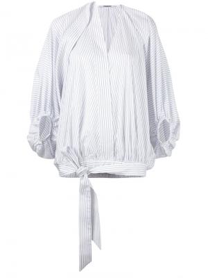 Блузка с присборенными рукавами Chalayan. Цвет: белый