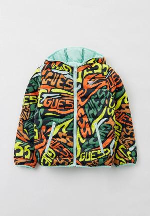 Куртка утепленная Guess. Цвет: разноцветный