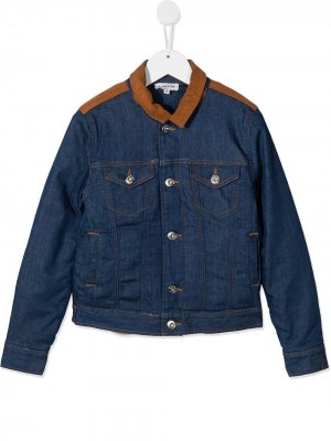 Джинсовая куртка на пуговицах LANVIN Enfant. Цвет: синий