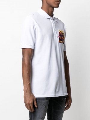 Рубашка поло с короткими рукавами и логотипом Philipp Plein. Цвет: белый