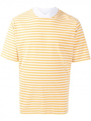 Полосатая футболка с короткими рукавами Barbour. Цвет: желтый