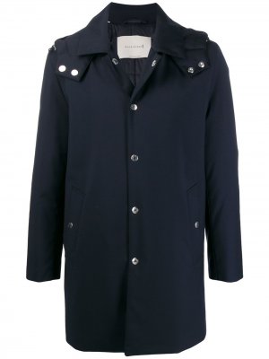 DUNOON HOOD Navy Storm System Wool THINDOWN Short Hooded Coat|GM-1004TD Mackintosh. Цвет: синий