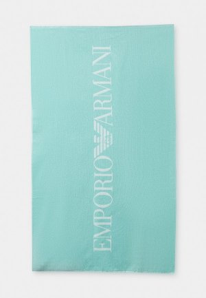 Полотенце Emporio Armani. Цвет: бирюзовый