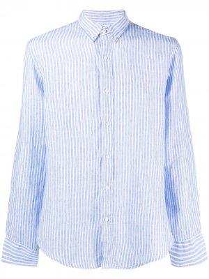 Полосатая рубашка Ralph Lauren Collection. Цвет: синий