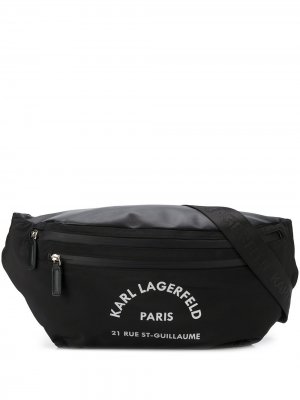 Поясная сумка Rue St. Guillaume с логотипом Karl Lagerfeld. Цвет: черный
