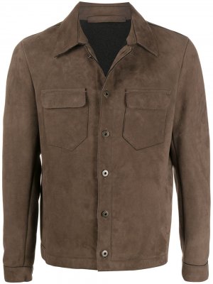 Куртка с заостренным воротником Salvatore Santoro. Цвет: коричневый