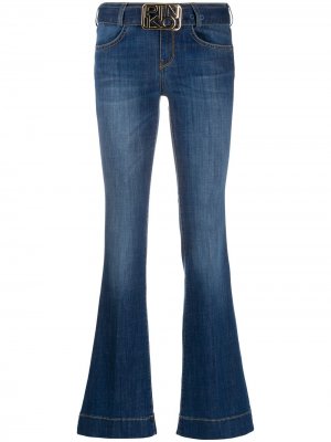 Расклешенные джинсы с поясом Pinko. Цвет: синий