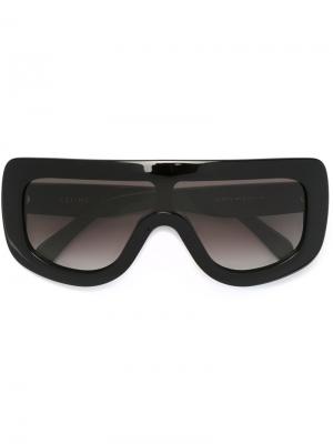 Солнцезащитные очки с оправой  в виде маски Céline Eyewear. Цвет: чёрный