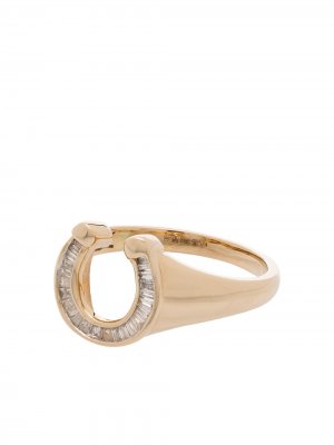Перстень из желтого золота с бриллиантами Adina Reyter. Цвет: золотистый