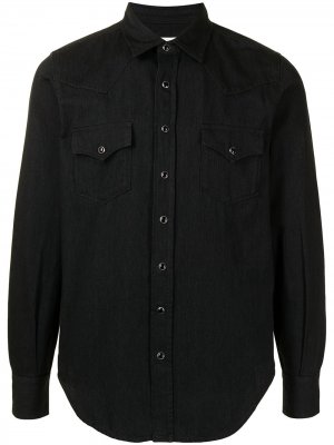 Рубашка в стиле вестерн с заостренным воротником Saint Laurent. Цвет: черный