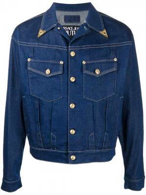 Укороченная джинсовая куртка Versace Jeans Couture. Цвет: синий