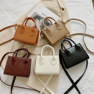 Маленькая квадратная сумка с популярной текстурой, мини-сумка в стиле ретро, ​​художественная и универсальная женская через плечо на одно VIA ROMA