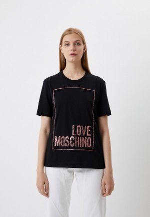 Футболка Love Moschino. Цвет: черный