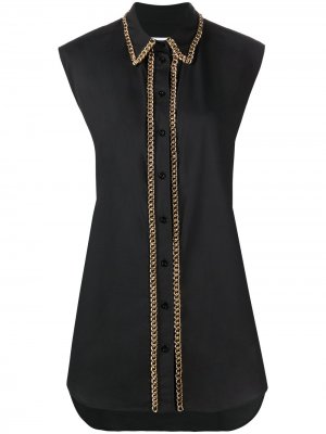 Блузка с цепочкой Moschino. Цвет: черный