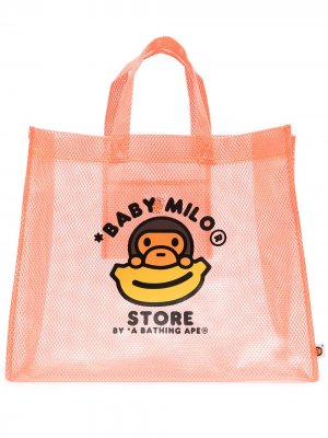 Сумка-тоут с логотипом *BABY MILO® STORE BY *A BATHING APE®. Цвет: оранжевый