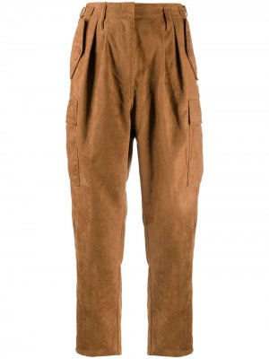 Укороченные брюки карго LIU JO. Цвет: коричневый