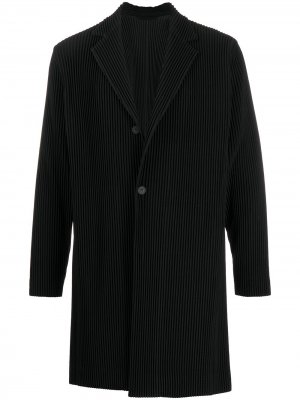 Плиссированное пальто Homme Plissé Issey Miyake. Цвет: черный